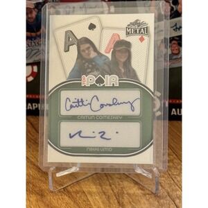 Nikki Limo Caitlin Comeskey Dual Auto 3/25 2025 Leaf Metal Poker Card TP-4